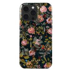 Husa de protectie pentru iPhone 15 Pro, Dual Layer Bloomy Garden, Burga