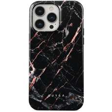 Husa de protectie pentru iPhone 15 Pro, Dual Layer Rose Gold Marble, Burga