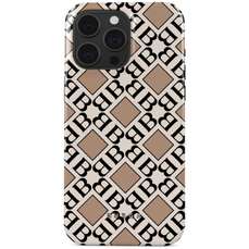 Husa de protectie pentru iPhone 15 Pro Max, Dual Layer Monogram, Burga