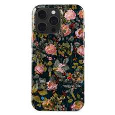 Husa de protectie pentru iPhone 15 Pro Max, Dual Layer Bloomy Garden, Burga