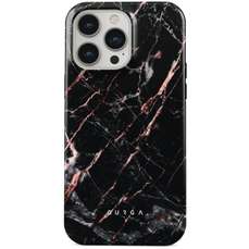 Husa de protectie pentru iPhone 15 Pro Max, Dual Layer Rose Gold Marble, Burga