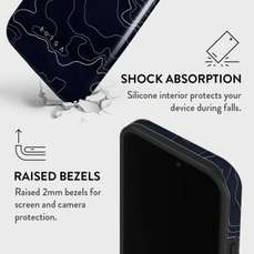 Husa de protectie pentru iPhone 15 Pro Max, Dual Layer Drifting Shores Line Art, Burga