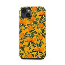 Husa de protectie pentru iPhone 14, Dual Layer Orange Lemonade, Burga