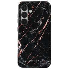Husa de protectie pentru Samsung Galaxy S25, Dual Layer Rose Gold Marble, Burga