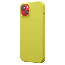 Husa de protectie pentru iPhone 14, galben, Liquid Silicon MagCharge Lemontti
