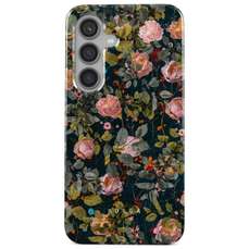 Husa de protectie pentru Samsung Galaxy S24, Dual Layer Bloomy Garden, Burga