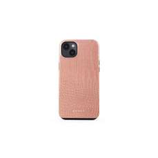 Husa de protectie pentru iPhone 14 Plus, Dual Layer Pink Croco, Burga