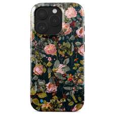 Husa de protectie pentru iPhone 16 Pro Max, Dual Layer Bloomy Garden, Burga