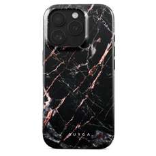Husa de protectie pentru iPhone 16 Pro, Dual Layer Rose Gold Marble, Burga