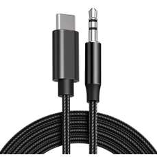 Cablu audio USB-C / Jack 3.5, 1m, negru, Lemontti