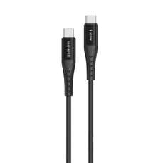 Cablu de date USB-C / USB-C, 1,2m, PD 100W, Super Fast Charge, negru, Bending Aluminum Lemontti