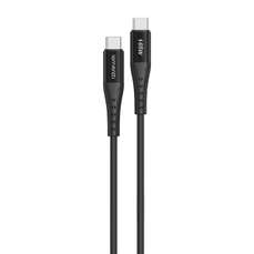 Cablu de date USB-C / USB-C, 1,2m, PD 65W, Fast Charge, negru, Bending Aluminum Lemontti