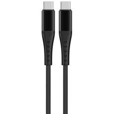 Cablu de date USB-C / USB-C, 2m, PD 60W, Fast Charge, negru, Bending Aluminum Lemontti