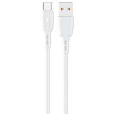 Cablu de date USB / USB-C, 1,2m, Wind Fast Charge, alb, Lemontti