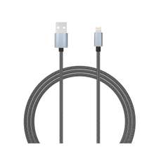 Cablu de date USB / Lightning, 1,5m, gri, Lemontti