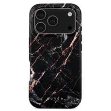 Husa de protectie pentru iPhone 17 Pro, Dual Layer Magsafe Rose Gold Marble, Burga