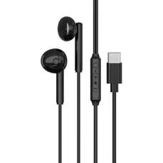 Casti in-ear, negru, cu fir, USB-C, telecomanda, microfon, Ripple Lemontti
