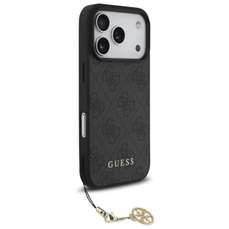Husa de protectie pentru iPhone 17 Pro Max, gri, 4G Charm Tone on Tone, Guess