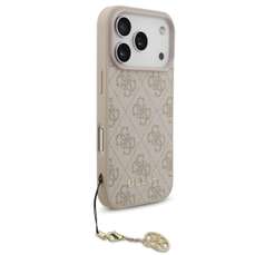 Husa de protectie pentru iPhone 17 Pro Max, roz, 4G Charm Tone on Tone, Guess