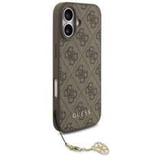 Husa de protectie pentru iPhone 17, maro, 4G Charm Tone on Tone, Guess
