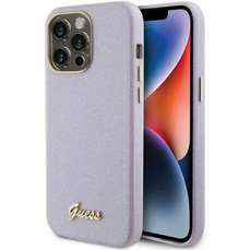 Husa de protectie pentru iPhone 15 Pro Max, lilac, Glitter Full Wrapped, Guess