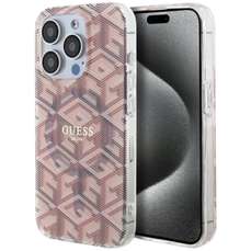 Husa de protectie pentru iPhone 15 Pro, roz, GCube MagSafe, Guess