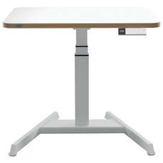 Birou ergonomic, electric, ajustabil pe inaltime, pentru pozitia sezut/in picioare, alb, Ergo Leitz