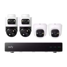 Kit supraveghere video cu cu 2 camere PoE Bullet si 2 camere PoE Turret, Dual View, AI, NVR S4 Eufy