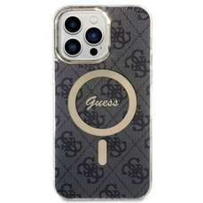 Husa de protectie pentru iPhone 15 Pro, negru, 4G MagSafe, Guess