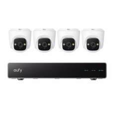Kit supraveghere video cu cu 4 camere turret, 4K, 5× Zoom, AI, night vision color, Security NVR PoE E41 Eufy