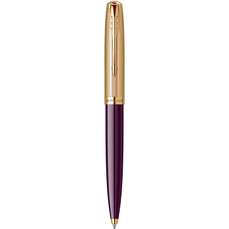 Pix retractabil metalic, corp mov/auriu, varf 0,7mm, 51 Royal DeLuxe Plum GT Parker 2123518