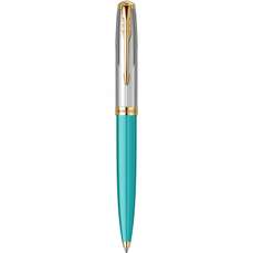 Pix retractabil metalic, corp turcoaz, varf 0,7mm, 51 Royal Premium Turquoise GT Parker 2169080