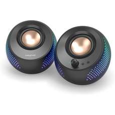 Boxe 2.0, bluetooth 5.3, USB-C, 30W RMS, RGB Lighting, Aux, negru, Pebble X Creative