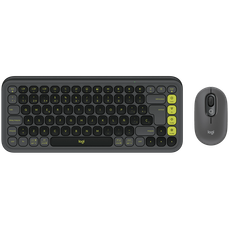 Kit tastatura fara fir si mouse optic fara fir, graphite, Pop Icon Combo, Logitech 920-013140