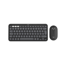 Kit tastatura fara fir si mouse optic fara fir, graphite, Pebble 2 for MAC Bluetooth, Logitech 920-012244