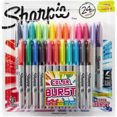 Permanent marker 24 culori/set, varf fin, Fine Point Color Burst Sharpie 1956292