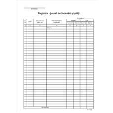 Registru jurnal de incasari si plati A4 vertical