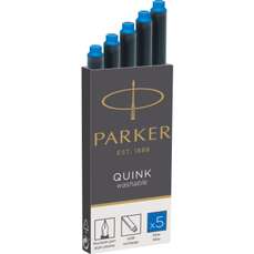 Patroane lungi, cerneala albastra, 5buc/set, Quink Standard 1950383 Parker