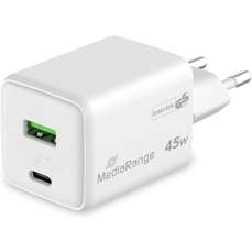 Incarcator retea, USB si USB-C, 45W, alb, MediaRange