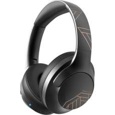 Casti on-ear cu microfon incorporat, fara fir, P3 Black / Gold, PowerLocus