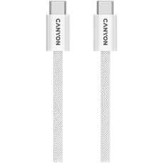 Cablu de date USB-C / USB-C, 1m, 60W, alb, magnetic, CCMG60 Canyon