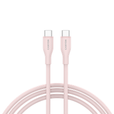 Cablu de date USB-C / USB-C, 1m, 60W, pink sand, silicon, CC60SC10 Canyon