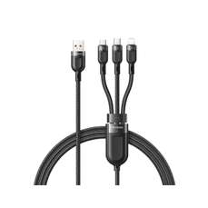 Cablu de date Lightning, MicroUSB  si Type-C, 1,2m, negru, 3 in 1, Mcdodo CA-8790
