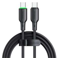 Cablu de date USB-C / USB-C, Fast Charging, 64W, 1,2m, negru, Alpha Series Silicone, Mcdodo