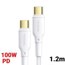Cablu de date USB-C / USB-C, 1.2m, 100W, White Series, Mcdodo