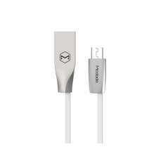 Cablu de date USB / microUSB, 1,5m, 2,4A, alb, Zn-Link Silver, Mcdodo