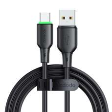 Cablu de date USB / USB-C, 1,2m, negru, Alpha Series Silicone Fast Charging, 6A, Mcdodo
