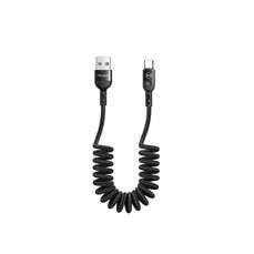 Cablu de date USB / USB-C, 1,8m, negru, Omega Series Retractabil Black, Mcdodo