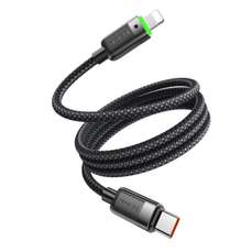 Cablu de date USB-C / Lightning, 1,2m, negru, 36W, Fast Charging Self-Winding Series, Mcdodo