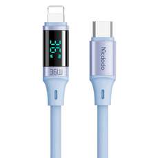 Cablu de date USB-C / Lightning, 1,2m, albastru, 36W, Fast Charging, Mcdodo